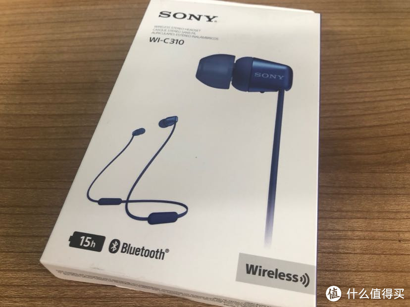 夏天，蓝色即正义鸭！Sony/索尼 WI-C310 无线蓝牙耳机开箱~