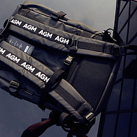 AGM黑盾双肩包细节展示(锁带|口袋|肩带)