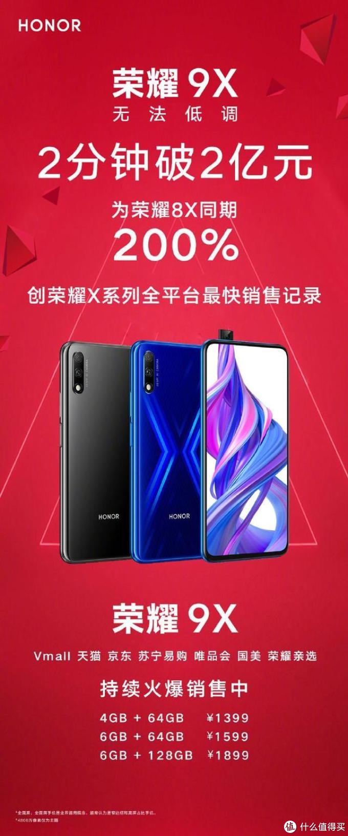 荣耀9X首销2分钟破2亿元 一图看懂华为2019上半年业绩