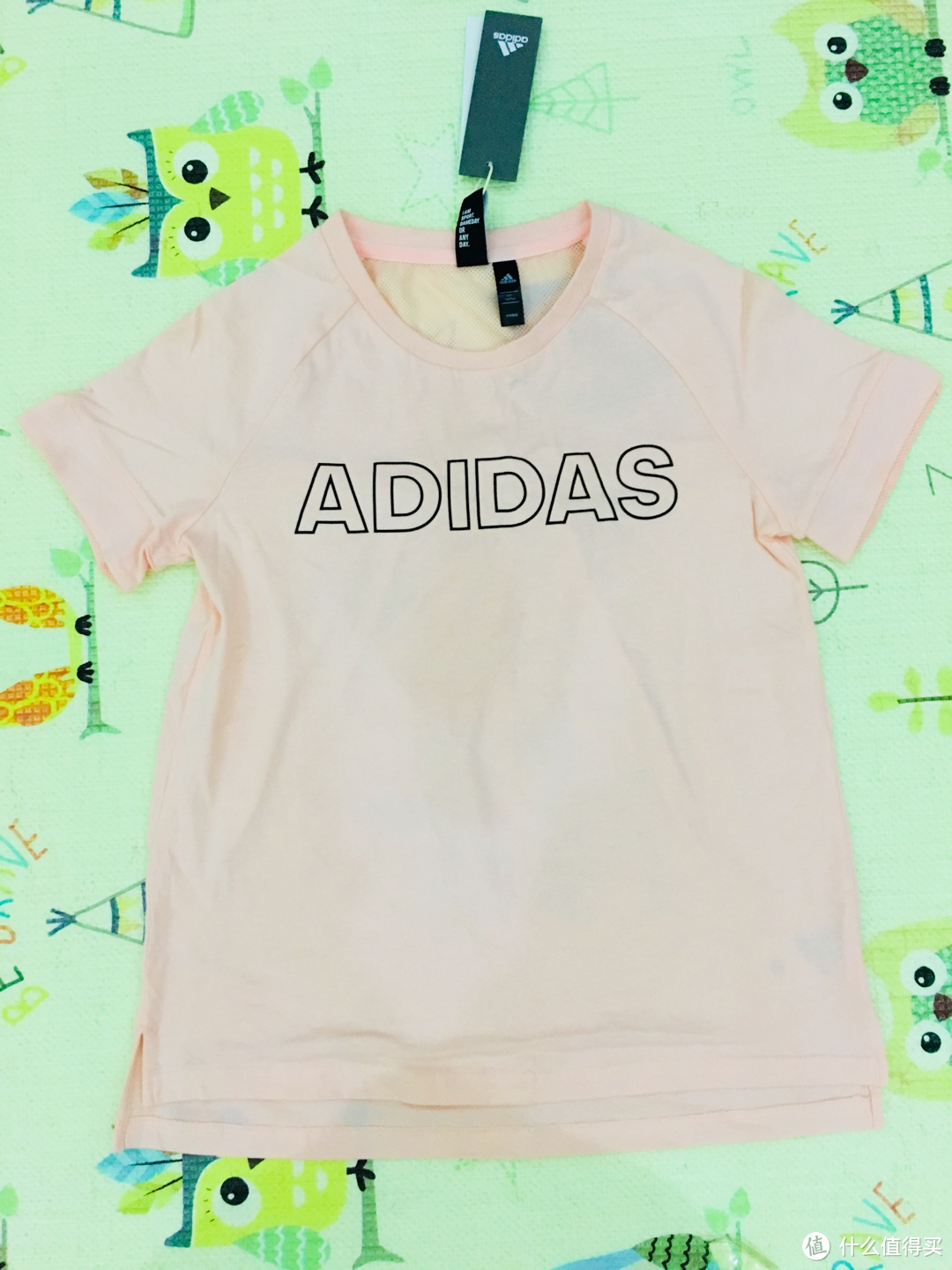 朦胧珊瑚粉 Adidas短袖T恤DT8330简单晒