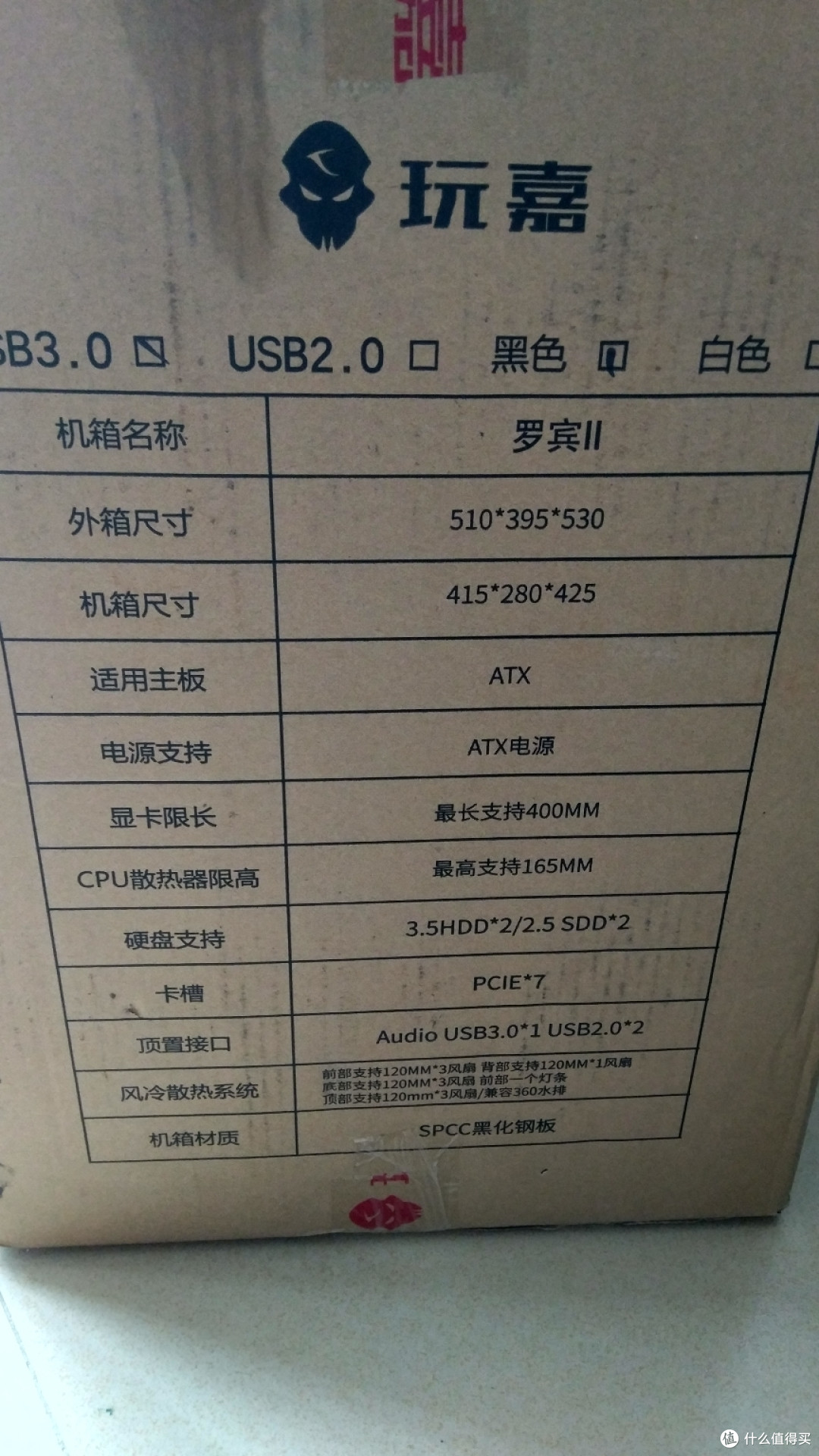 箱子外部参数说明