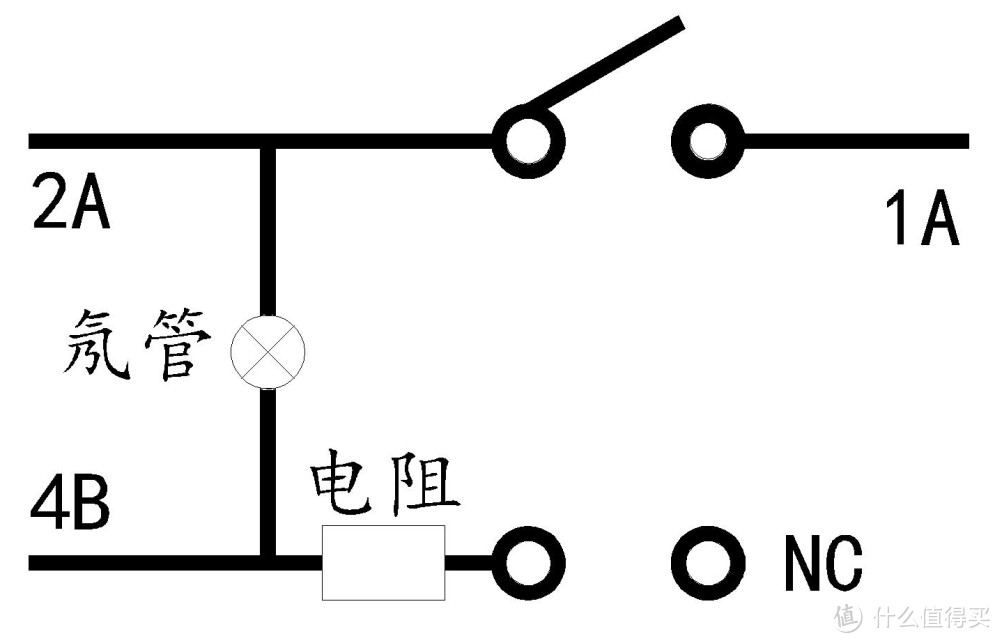 新的带灯开关接线原理图，开关只管火线，但是要让开关发光零线也得接入