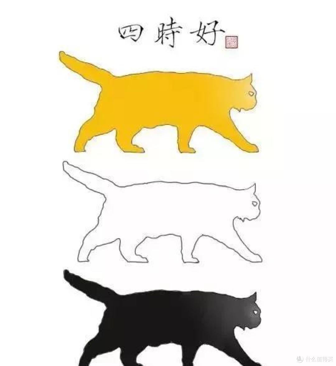 《相猫经》云:"凡纯色,无论黄白黑,皆名【四时好】".