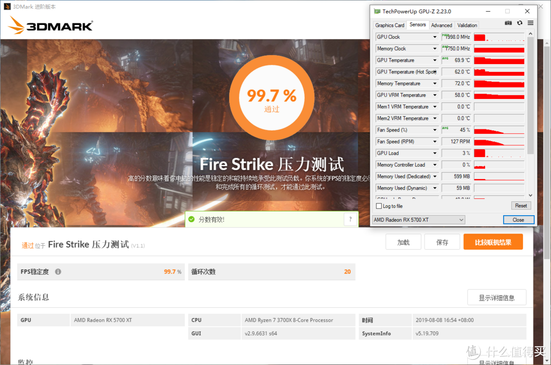XFX讯景 Radeon RX 5700XT 黑狼版显卡评测,超频温度与公版相仿,帧数紧咬2070S不放