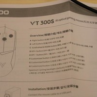 雷柏VT300S鼠标外观介绍(说明书|编织线|按键|滚轮|调节键)