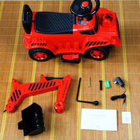 小米宝糖儿童挖掘机外观展示(车身|挖臂|挖斗|扳手|电池)