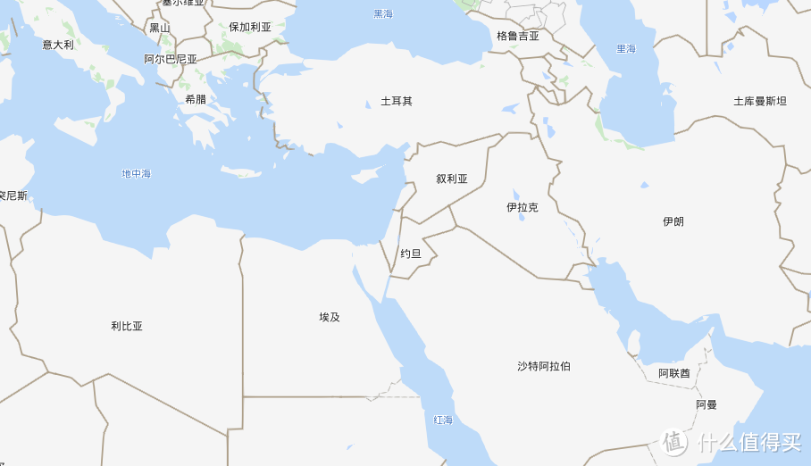 以色列位于约旦和埃及之间