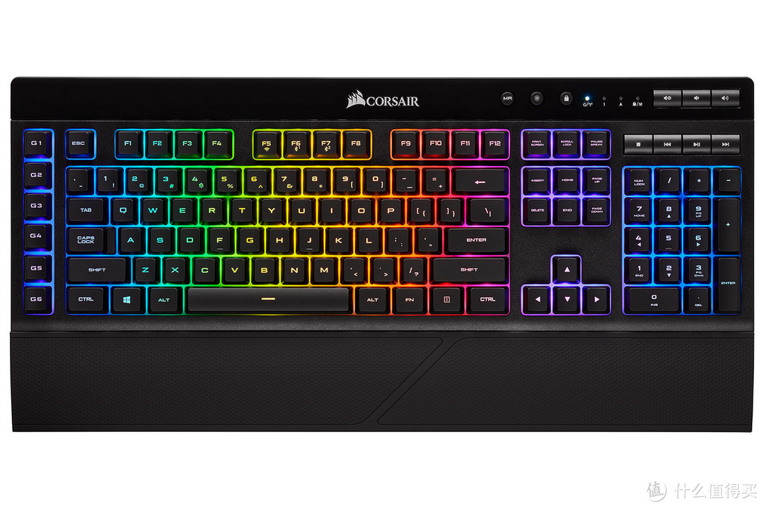 1ms低延迟、40小时续航:CORSAIR 美商海盗船 发布 K57 RGB Wireless 无线机械键盘