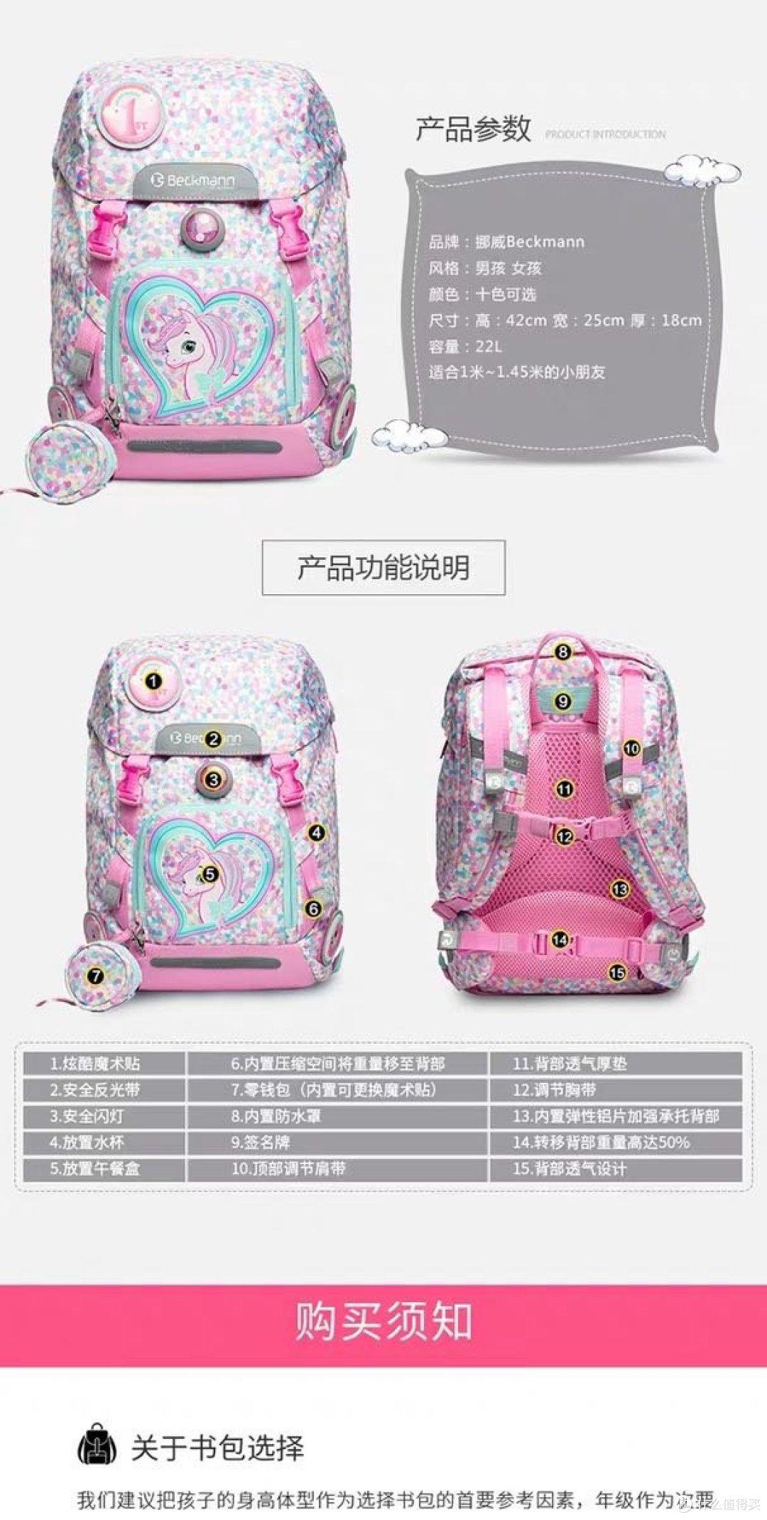 入学季之书包推荐——挪威beckmann22L 护脊背包
