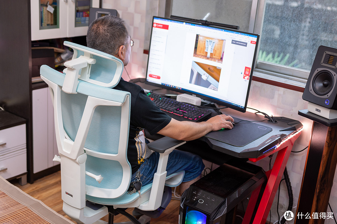 前倾不累腰，横躺可伸腿：达宝利D6人体工学网布椅测评