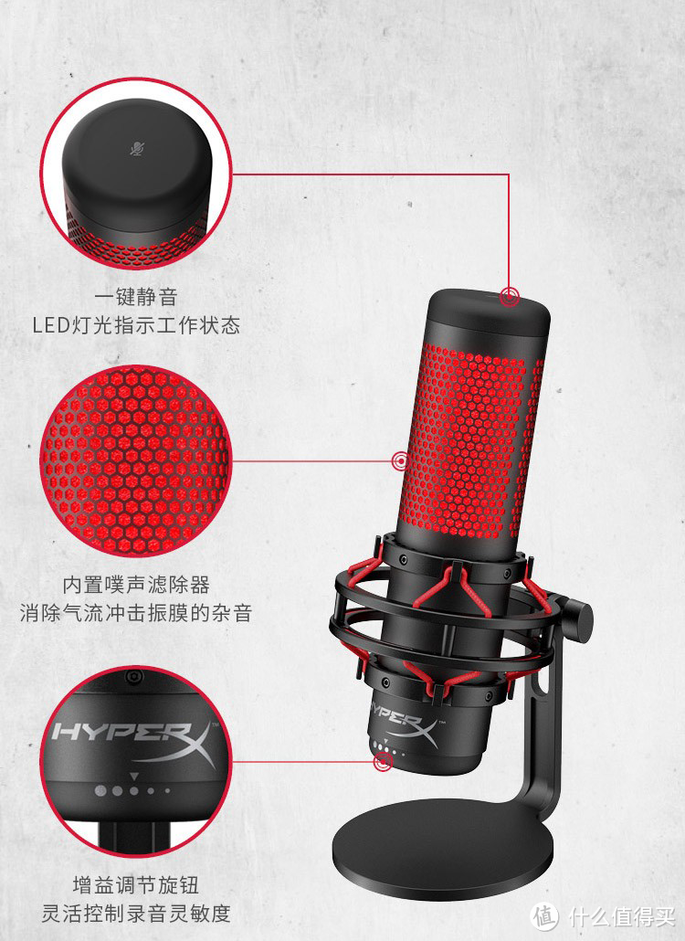 到底还是颜值至上啊：HyperX QuadCast 声浪 麦克风 体验