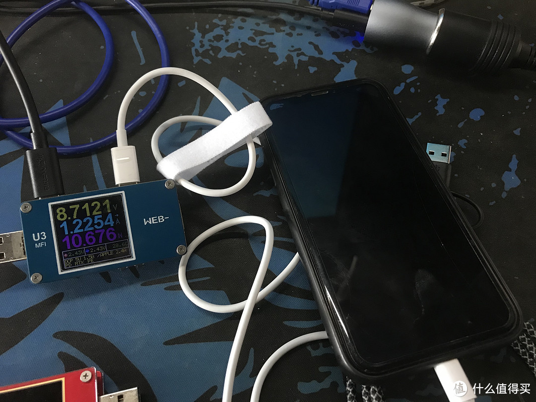 USB-C测试iphone X 9V快充（手机电比较足）