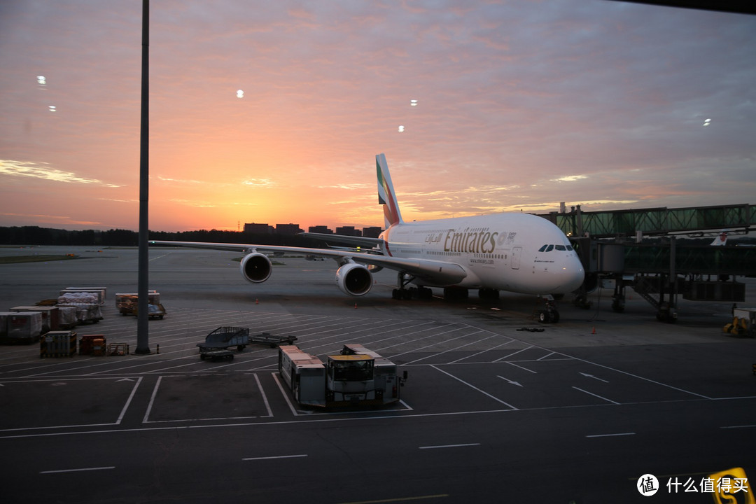 到达机场阿联酋航空的A380