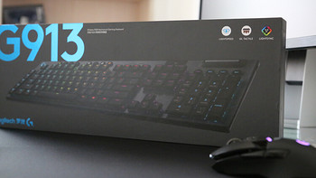 罗技G913无线超薄RGB机械键盘外观展示(面板|线缆|按钮|滚轮|接口)