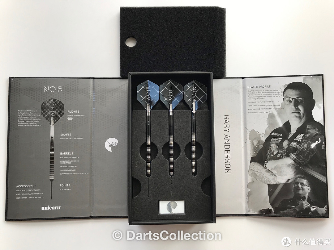 飞镖收藏开箱评测第二期——Noir Gary Anderson Steel Tip Dart Set