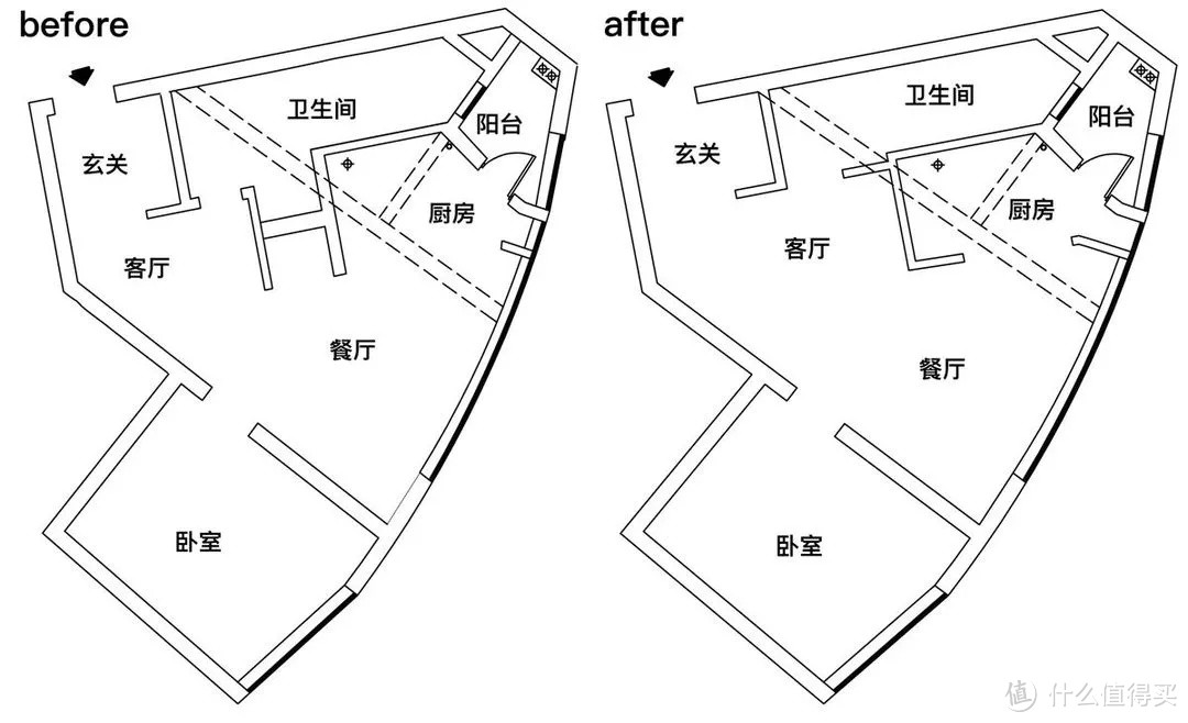 65㎡异形房，户型太奇怪怎么办？设计师这八条经验改“斜”归“正”