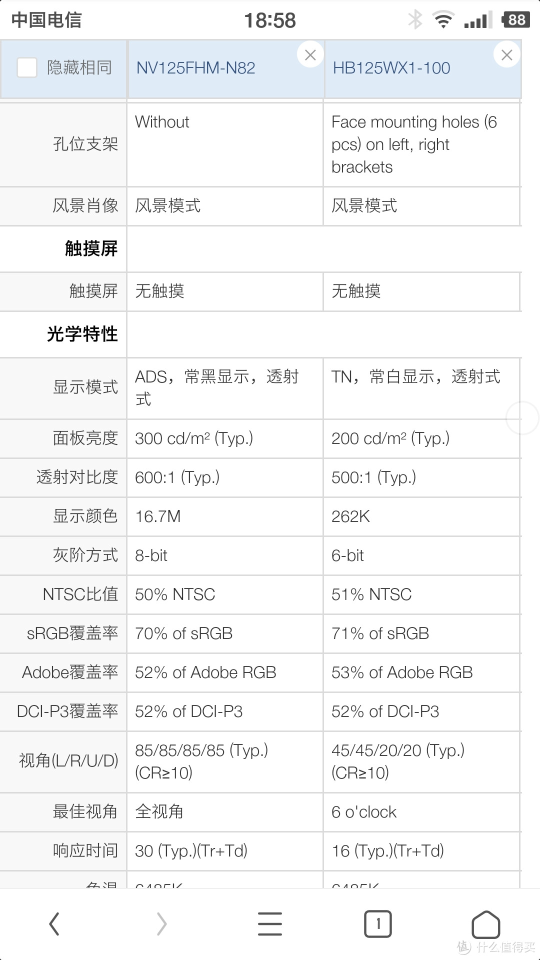 注意孔位支架选项的区别