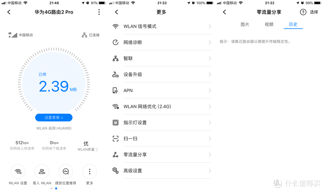 华为移动路由4G路由2 Pro：4G+宽带，无惧掉网，畅玩游戏