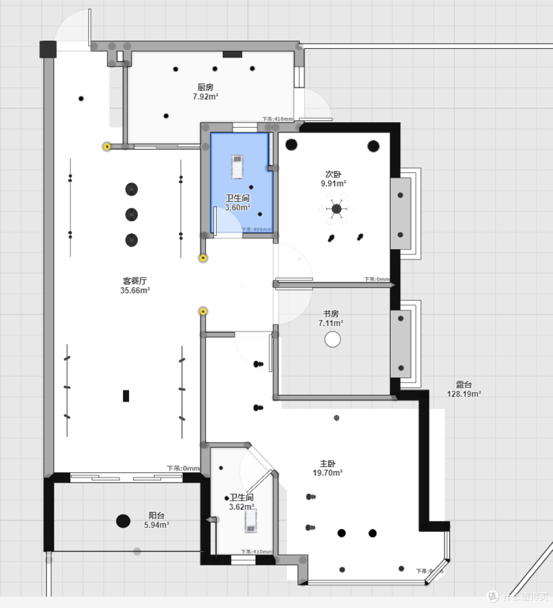 全屋灯光布置图纸