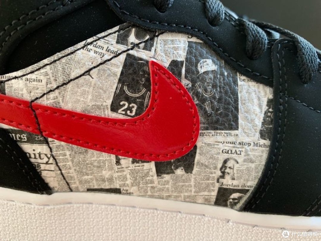 把报纸印到鞋子上?Aj1 mid gs款 报纸开箱