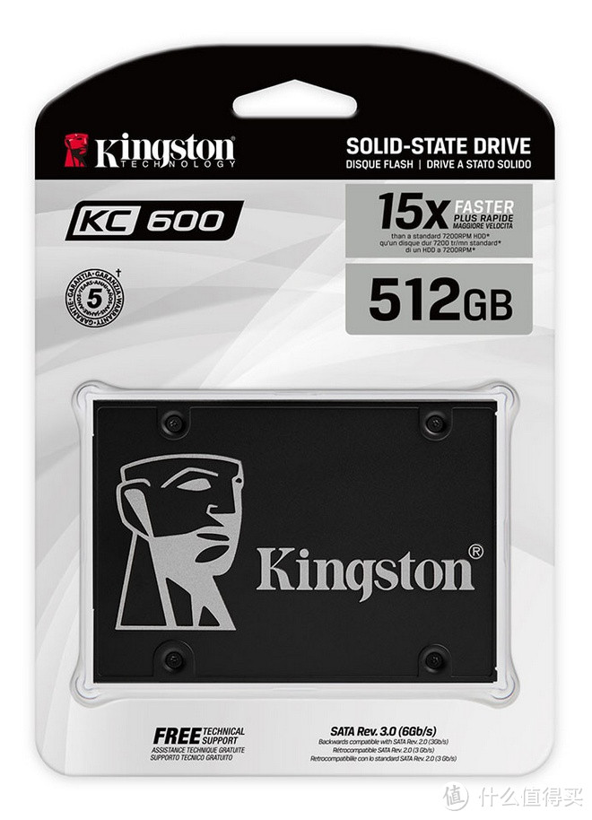 5年质保、最高2TB：Kingston 金士顿 发布 KC600 系列 SSD固态硬盘