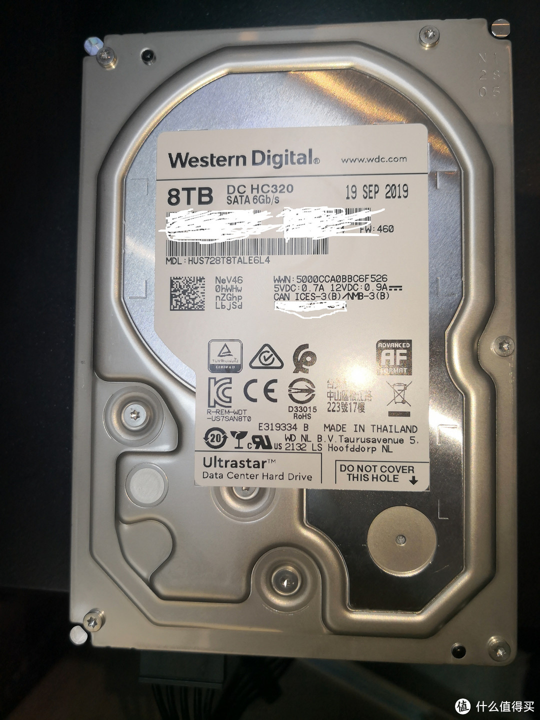 国行WD西数 HGST HUS728T8TALE6L4 8T台式硬盘入手评测