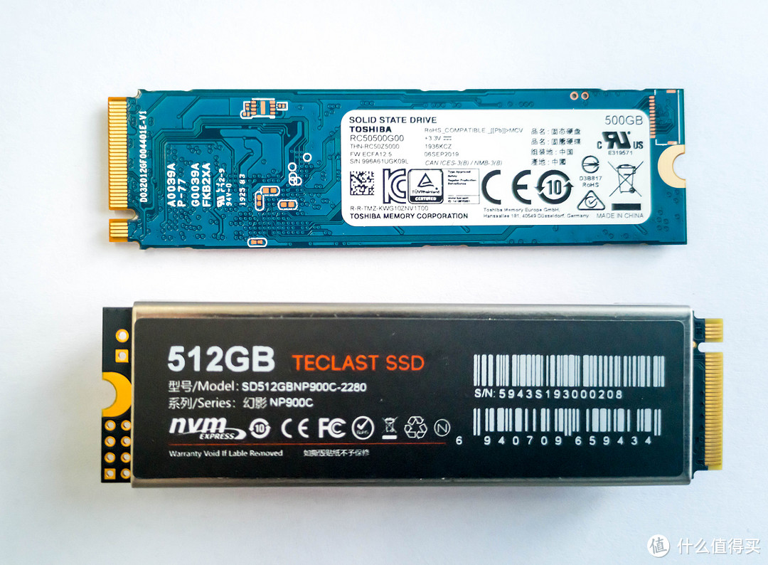“1元1GB”两款高速SSD NVMe对比测评——东芝铠侠-RC500VS台电-幻影NP900C