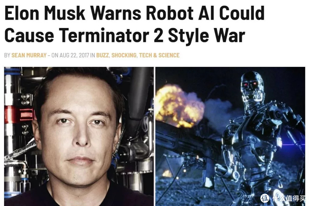 △ 马斯克认为类似终结者的AI机器人将最终引发战争