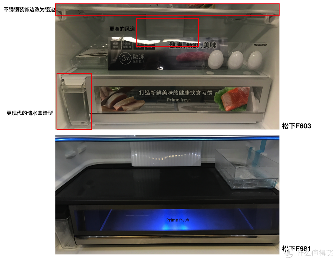 松下F681和F603（新）内饰细节对比