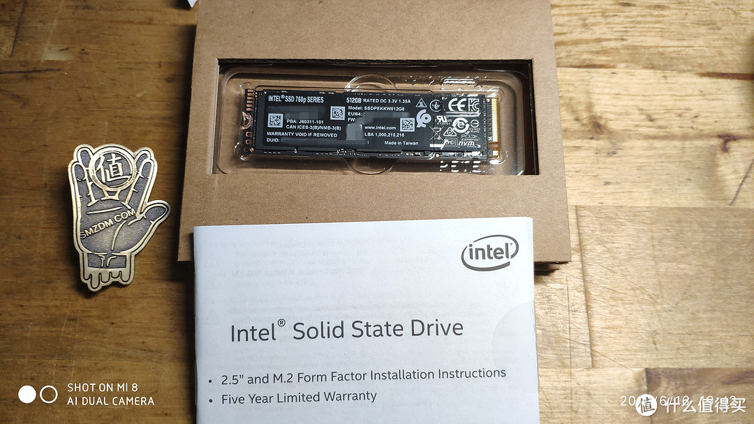 人生第一块NVMe固态硬盘-Intel760P512G