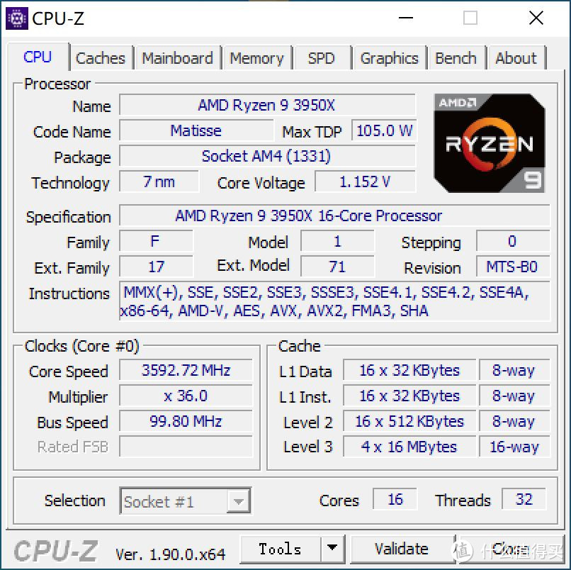 AMD 锐龙Ryzen 3950X首发测试——独孤求败！