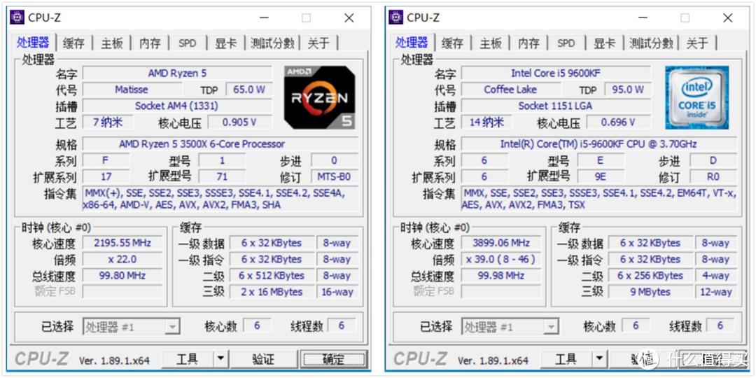 R5 3500X对比i5-9600KF 这是场AMD与Intel在准千元的战争