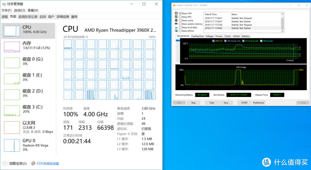 【茶茶】对手迟迟不敢露面？AMD TR3 3960X测试报告