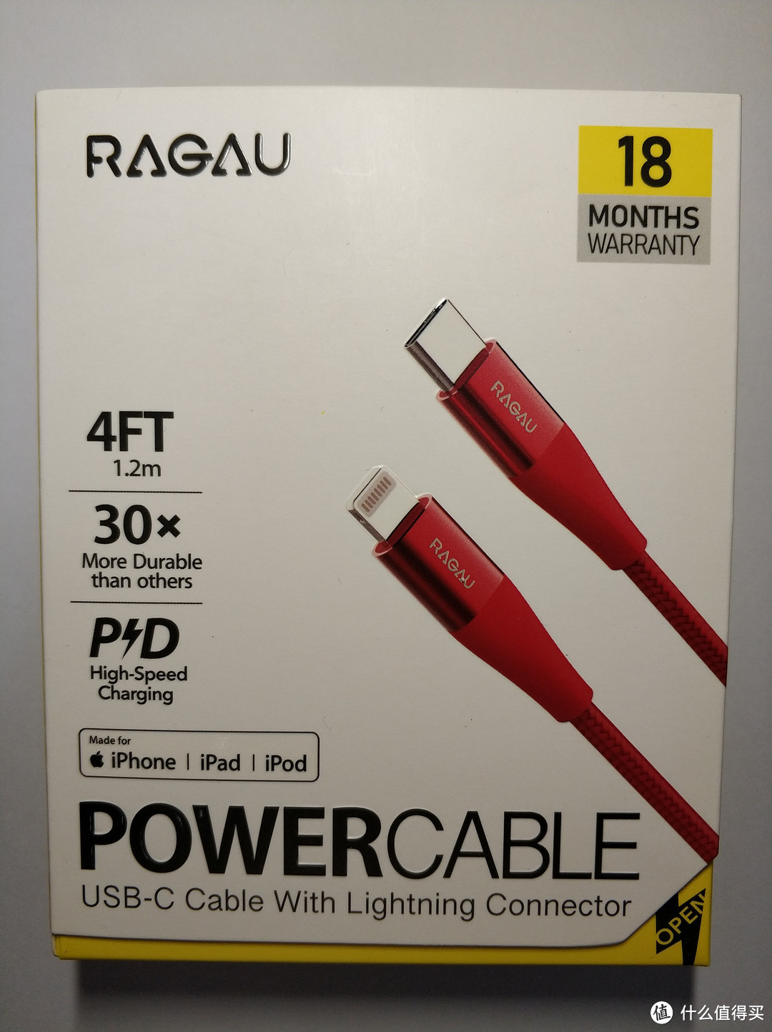 值得入手的苹果快充编织线之RAGAU USB-C TO Lightning