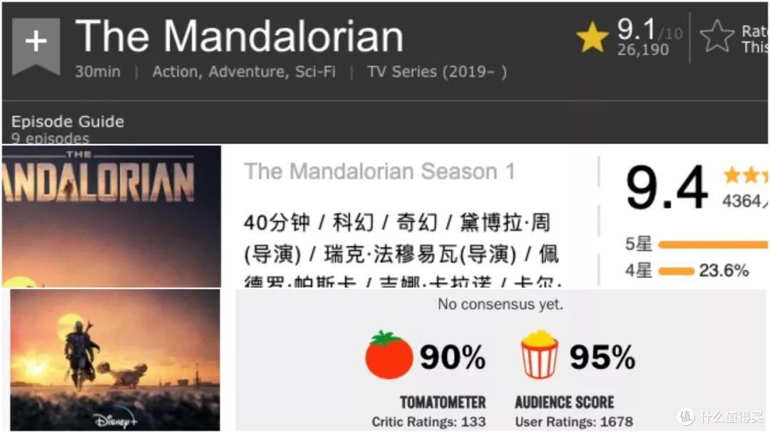 △ 从上到下:IMDb,豆瓣和烂番茄评分