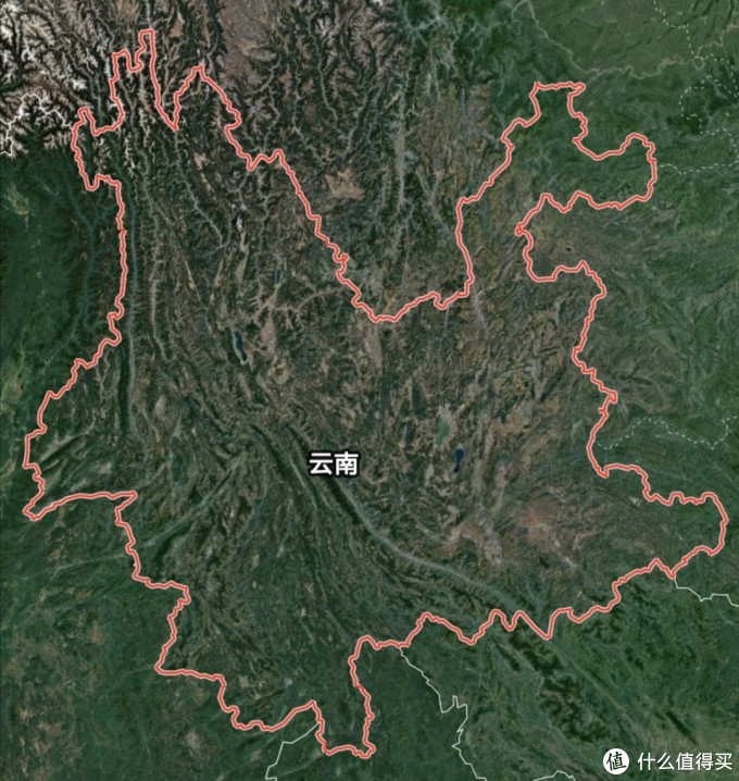 云南地形(来源google地图)