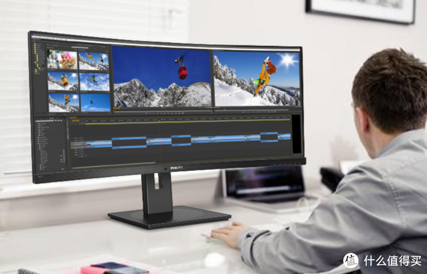 兼具游戏和办公性能的曲面带鱼屏：Philips 飞利浦 推出 345B1C、346B1C 超宽曲面显示器