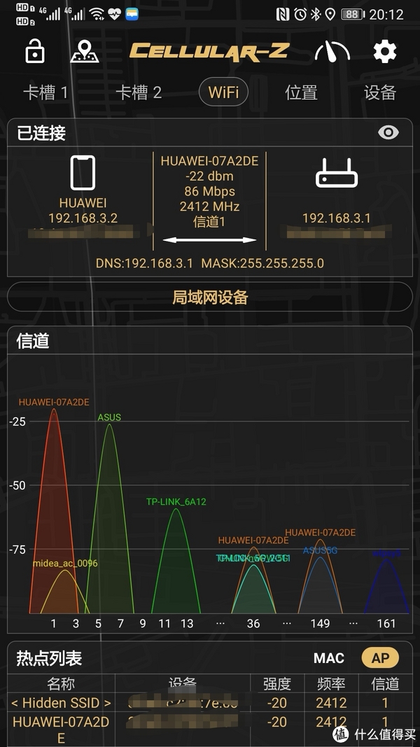 挨着路由器测试的信号