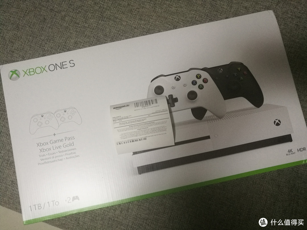 黑五购*带双手柄的超大号机顶盒之Xbox One S德亚版极速开箱篇