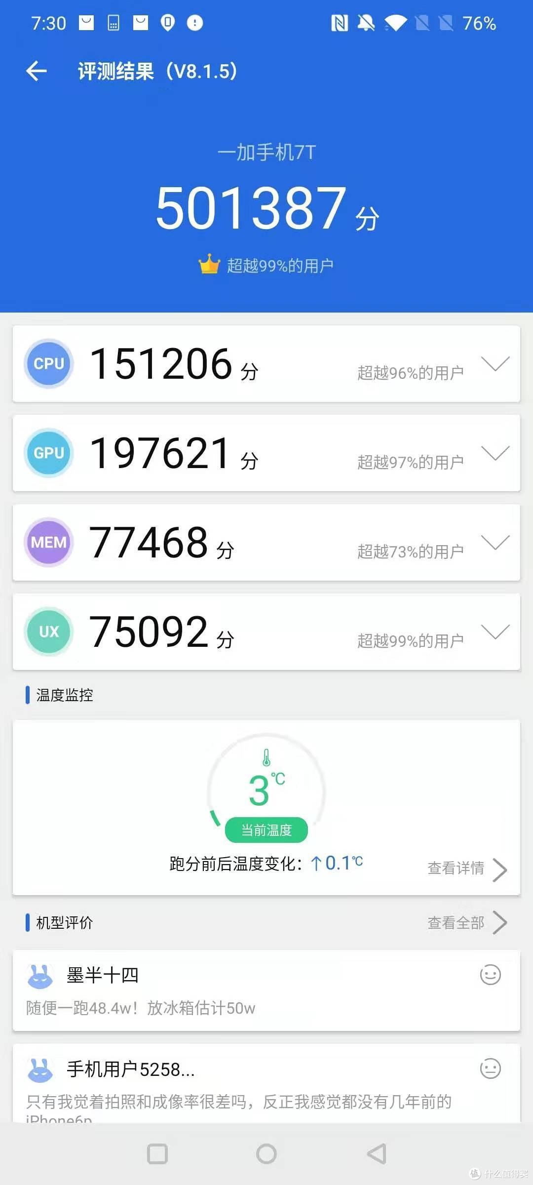 冷藏室跑分 2019-12-7晚上19:30