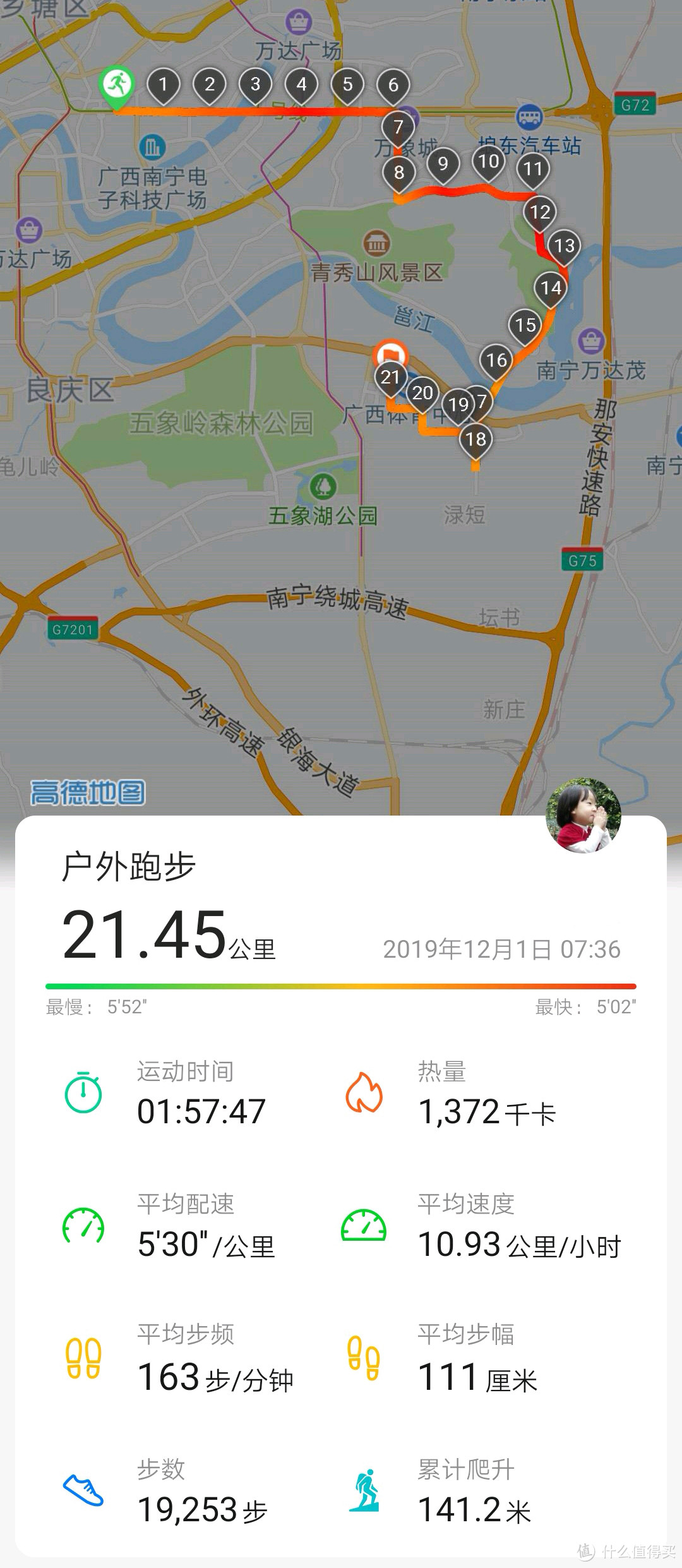 从起点才开始记录的，比较准确