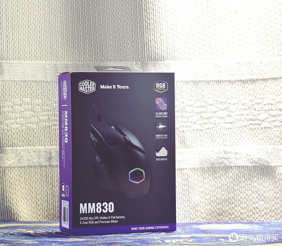酷冷至尊 Cooler Master MM830 最能“框”的RGB屏显电竞游戏鼠标  