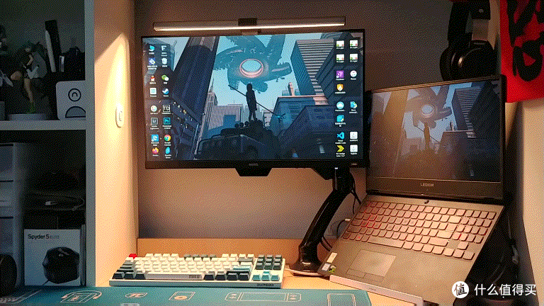 小桌面的救星!双十二入手的明基ScreenBar Plus屏幕挂灯使用体验