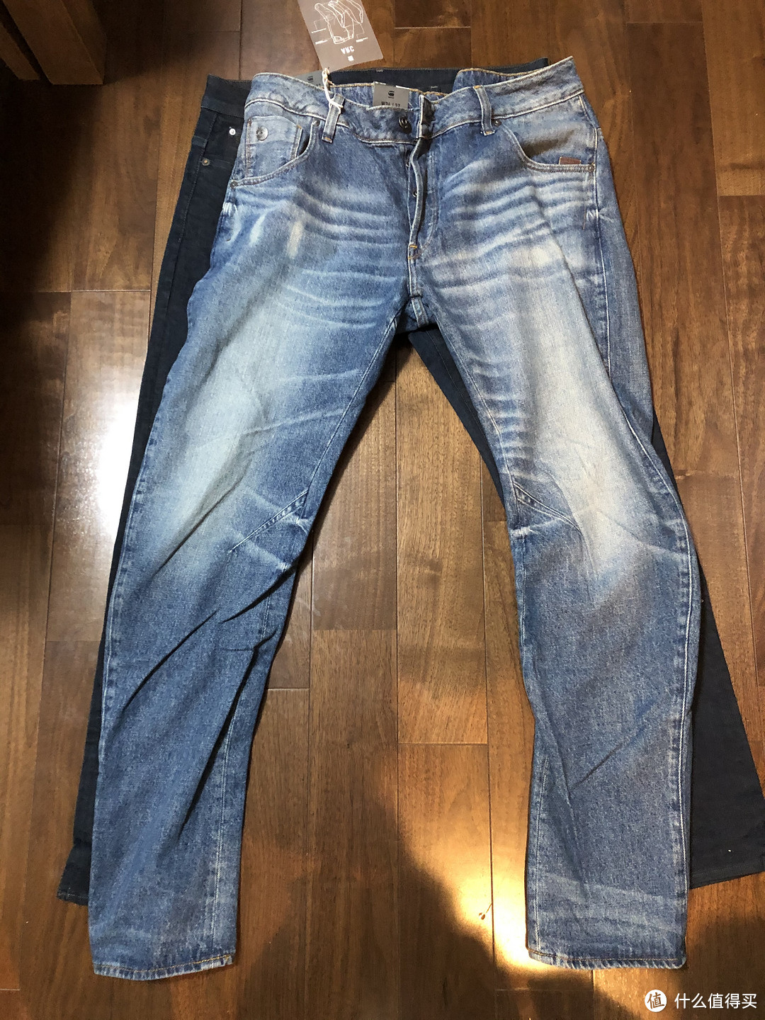 G－STAR RAW 男士磨破丹宁ARC 3D宽松修补弯刀牛仔裤