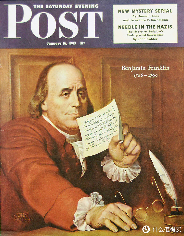 封面创作,一共129副作品,题材极为广泛,第一期则以 benjamin franklin