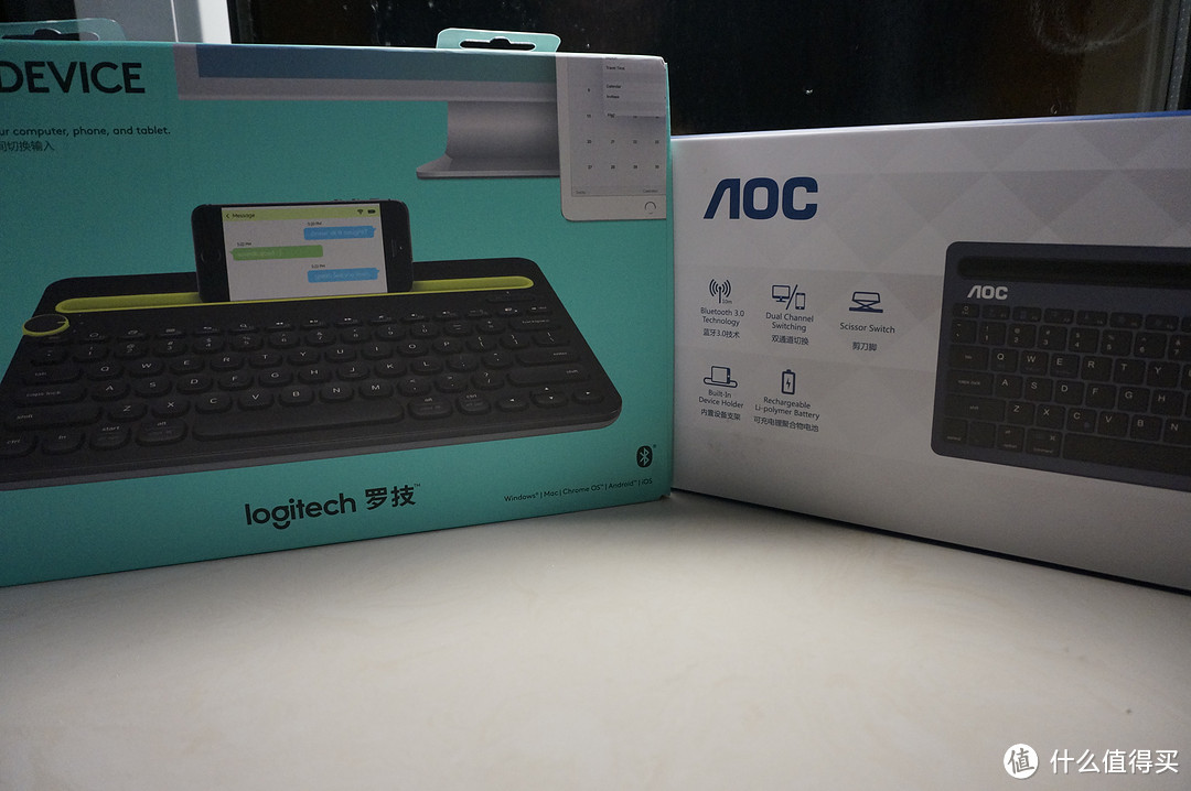 便携蓝牙键盘的对决——罗技LOGITECH K480 VS 冠捷 AOC KB701