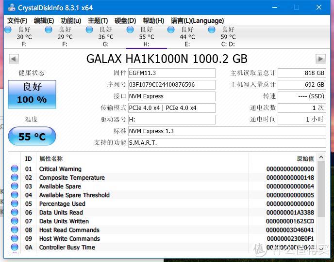 PCI-E 4.0加持，影驰 名人堂 HOF Pro 1TB测试