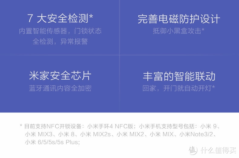 小米指纹锁智能门锁密码锁家用防盗门电子锁小米手机NFC开锁米家