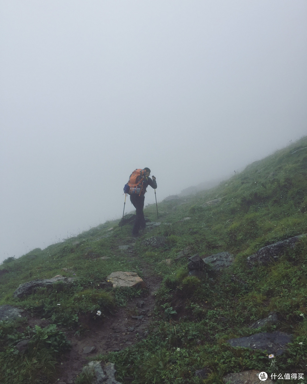 有的路段真是算挺陡的 师兄当时体力比我好太多 走着走着就进去雾里了