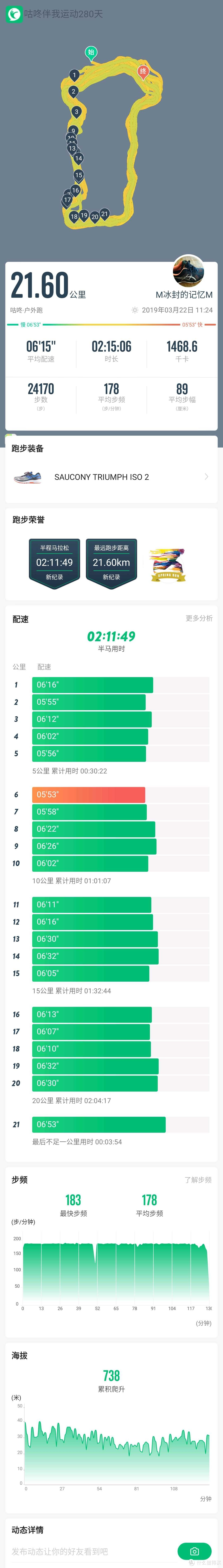 距离数据不准，这是半马距离